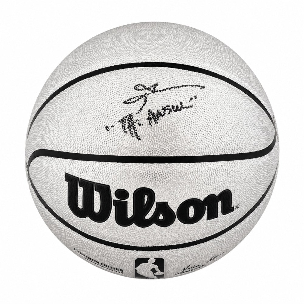 Wilson Platinum NBA Basketball Signed by Allen Iverson with The Answer COA: Wilson Platinum NBA Basketball Signed by Allen Iverson with The Answer COA Pre-owned full size Wilson Platinum NBA basketball signed by Allen Iverson and inscribed "The Answer." This original autograp