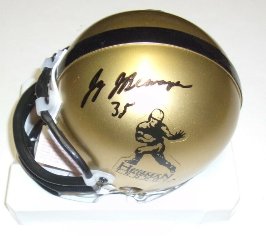 Signed Jay Berwanger Mini Helmet Chicago Heisman Winner With GTSM COA (1 of 3)