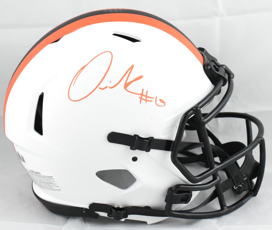Cleveland Browns Lunar Speed Authentic Helmet Signed by Quinshon Judkins Beckett Holo (1 of 5)
