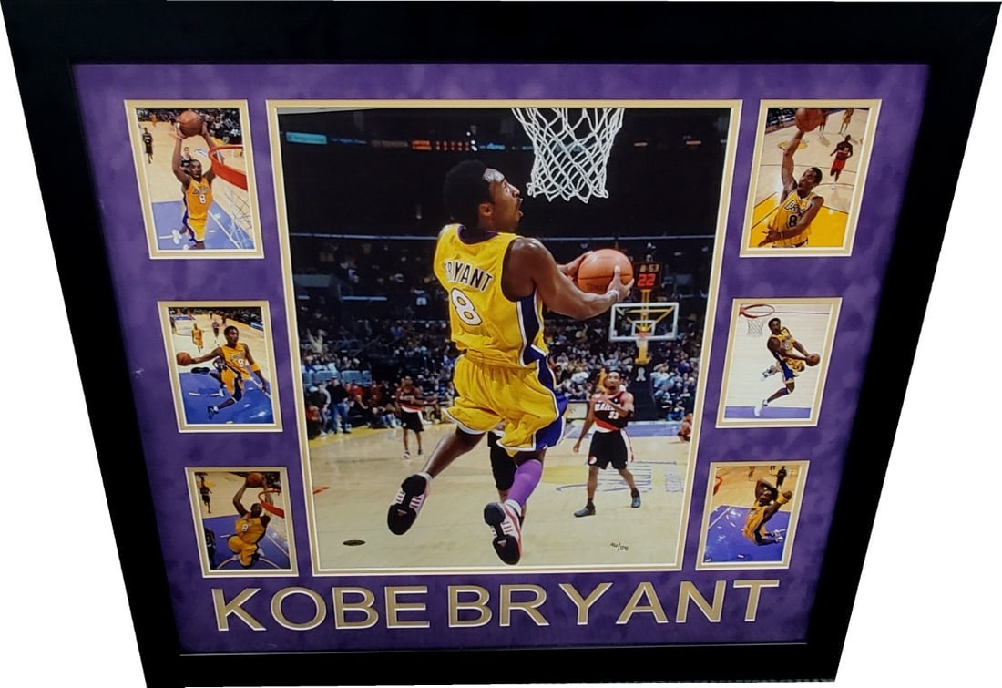 Kobe Bryant Signed 16x20 Photo Framed Los Angeles Lakers UDA: Kobe Bryant Signed 16x20 Photo Framed Los Angeles Lakers UDA Celebrate the legacy of Kobe Bryant with this stunning autographed 16x20 framed photo. This original piece features a striking image of the