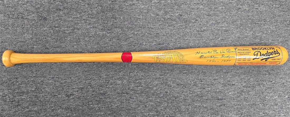 Brooklyn Dodgers Cooperstown Bat autographed by Harold Pee Wee Reese JSA authenticated (1 of 4)