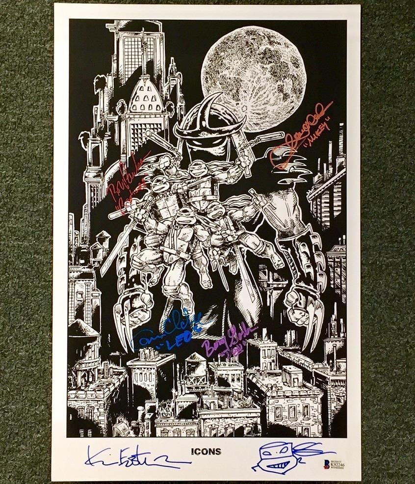 Beckett COA TMNT 11x17 Litho Photo Signed by Kevin Eastman: Beckett COA TMNT 11x17 Litho Photo Signed by Kevin Eastman This 11x17 lithograph photo features a sketch and has been signed by Kevin Eastman, co-creator of the Teenage Mutant Ninja Turtles. The autog