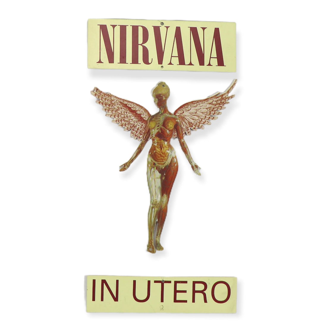 Vintage 1993 In Utero Promotional Hanging Display for Nirvana: Vintage 1993 In Utero Promotional Hanging Display for Nirvana This is an original 1993 Nirvana 'In Utero' promotional mobile display, not a modern reproduction. It is a true vintage item and remains i