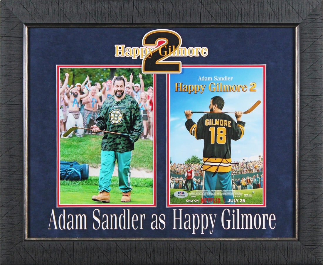 Framed 8x10 Adam Sandler Signed Happy Gilmore 2 Photo PSA DNA (1 of 2)