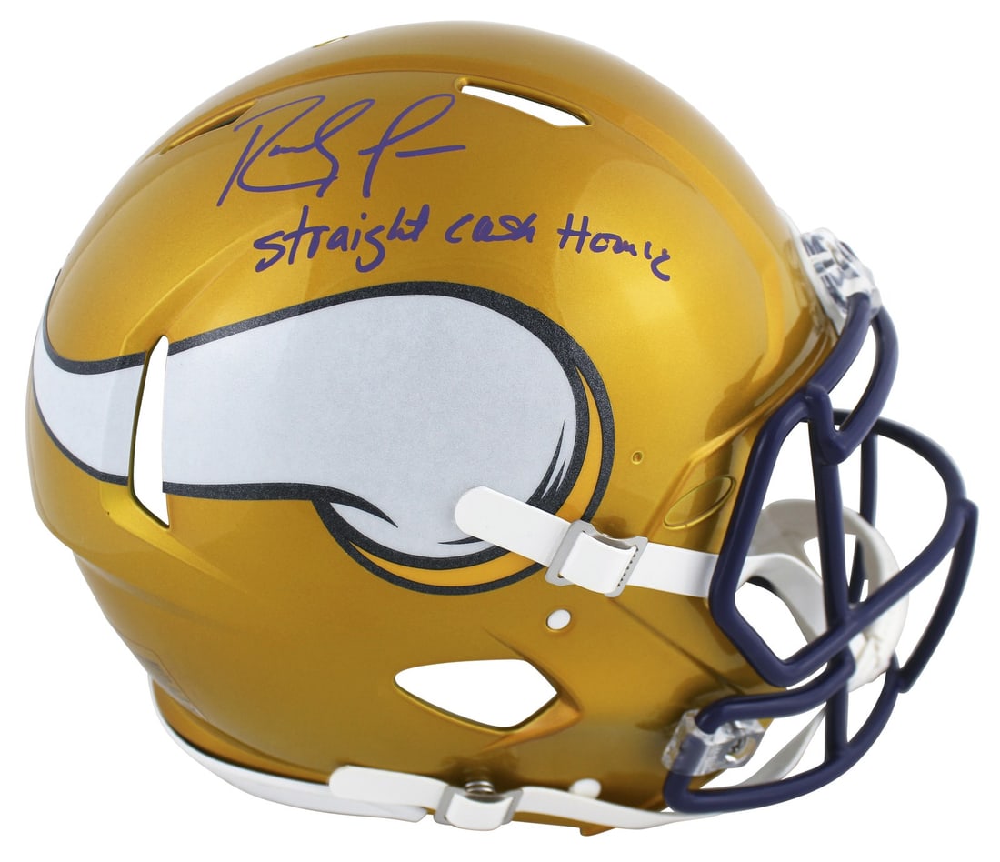 Randy Moss Signed Minnesota Vikings Flash Speed Pro Helmet BAS Witness Inscription (1 of 3)