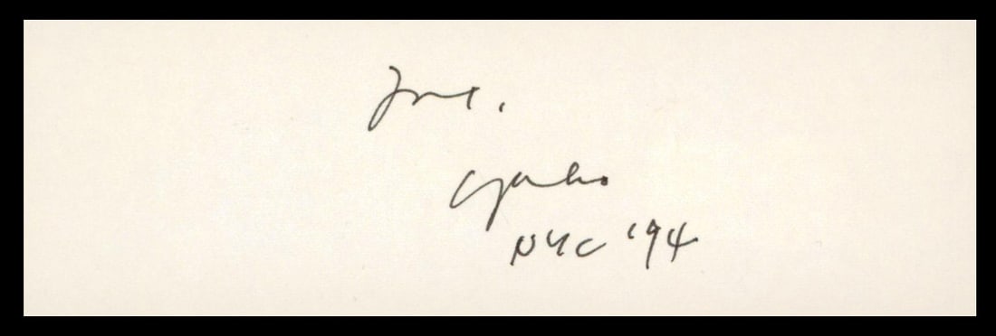 Yoko Ono signed cut signature with NYC '94 inscription BAS AD70381 (1 of 5)