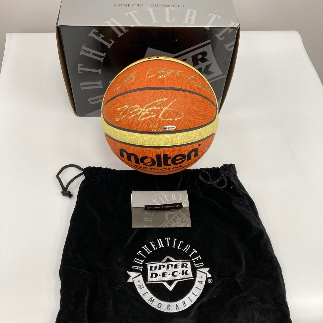 LeBron James 2008 Redeem Team Signed Molten FIBA Basketball 28 of 100 (1 of 14)