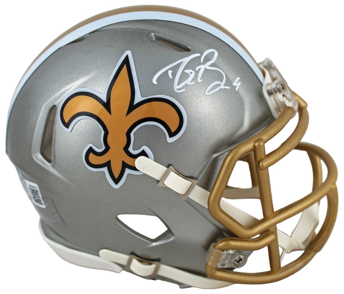 Drew Brees Signed Saints Flash Speed Mini Helmet BAS Authenticated: Drew Brees Signed Saints Flash Speed Mini Helmet BAS Authenticated This authentic New Orleans Saints Flash Speed Mini Helmet has been personally signed by NFL star Drew Brees. The item is certified 10