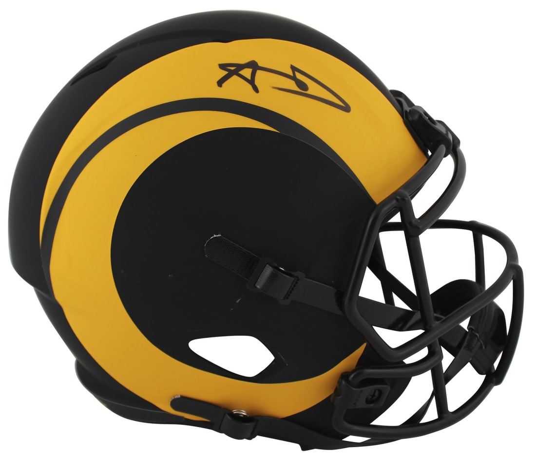 Aaron Donald Signed Riddell Eclipse Speed Replica Helmet Beckett Witnessed (1 of 3)