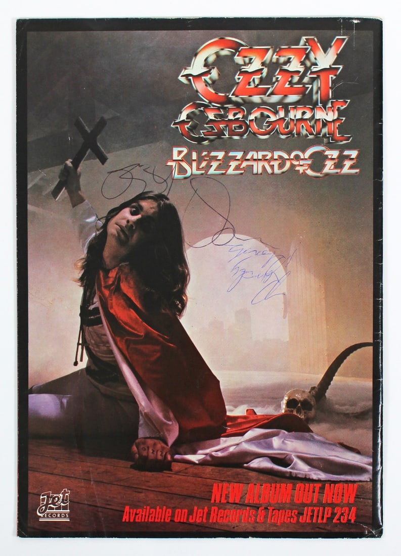 JSA signed Blizzard Of Ozz program by Ozzy Osbourne and Randy Rhoads (1 of 9)