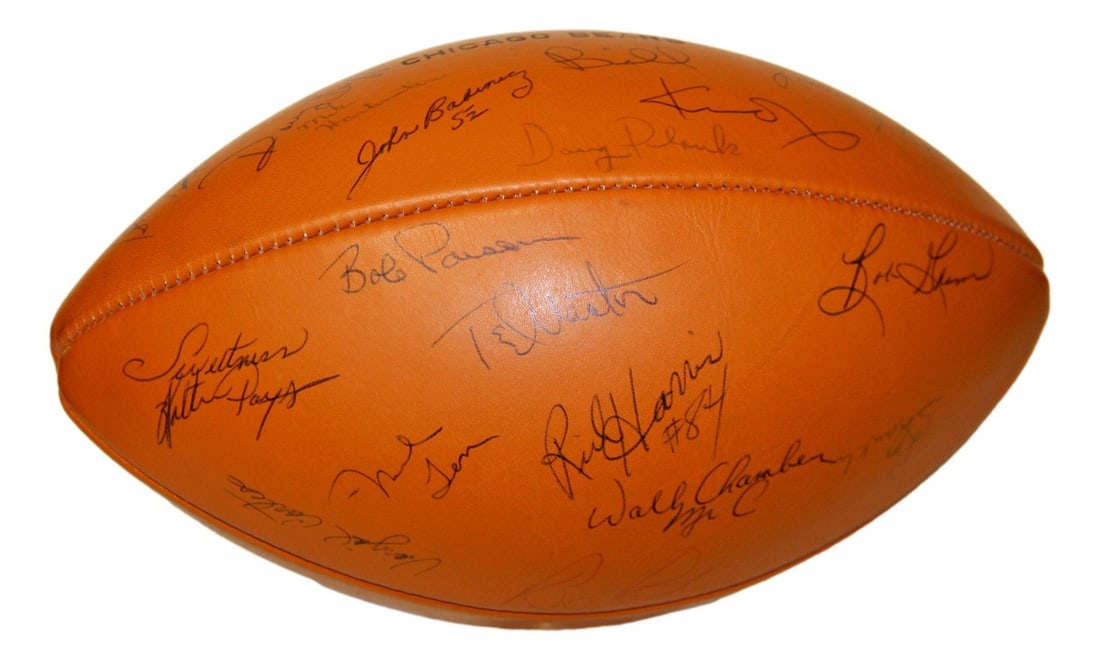 Walter Payton Signed NFL Football 1975 Chicago Bears PSA Authentic (1 of 5)