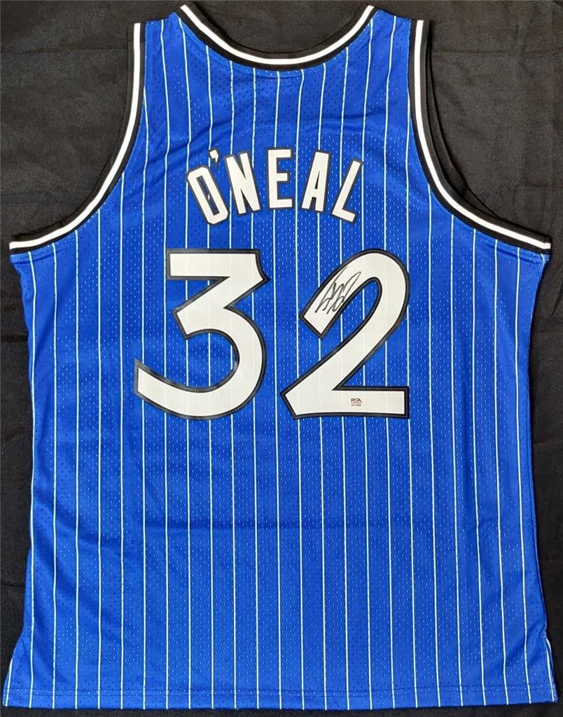 Shaquille O'Neal Signed 1994-95 Orlando Magic Jersey PSA Authenticated: Shaquille O'Neal Signed 1994-95 Orlando Magic Jersey PSA Authenticated This is an authentic Shaquille O'Neal signed Mitchell & Ness 1994-95 Orlando Magic jersey. The jersey is a must-have for basketba