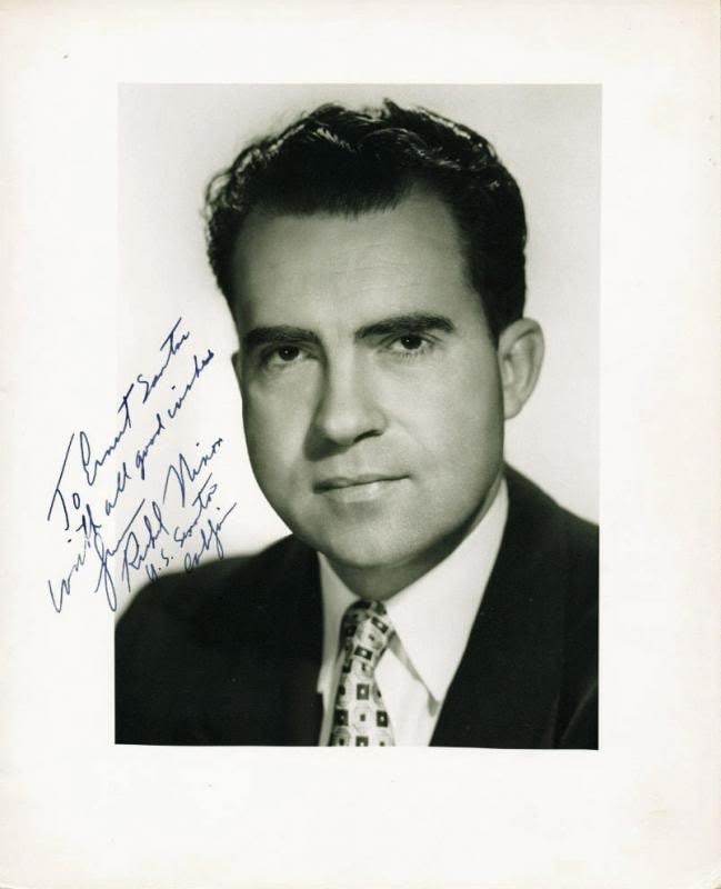 Richard Nixon Signed 8x10 Photo US Senator PSA/DNA Certified: Richard Nixon Signed 8x10 Photo US Senator PSA/DNA Certified This authentic 8x10 photo features President Richard Nixon, signed during his tenure as a U.S. Senator from California. The signature is pe