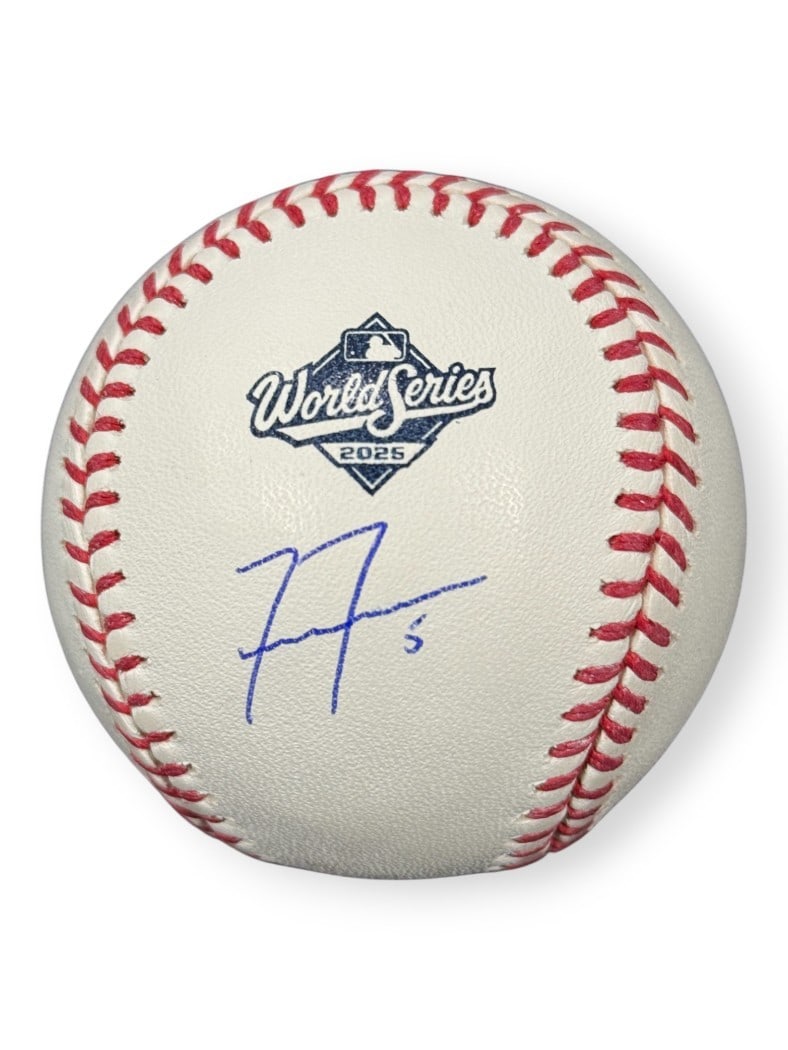 Freddie Freeman Signed 2025 World Series Baseball Dodgers Fanatics Authenticated: Freddie Freeman Signed 2025 World Series Baseball Dodgers Fanatics Authenticated Own a piece of baseball history with this autographed 2025 World Series baseball featuring Freddie Freeman. This origin