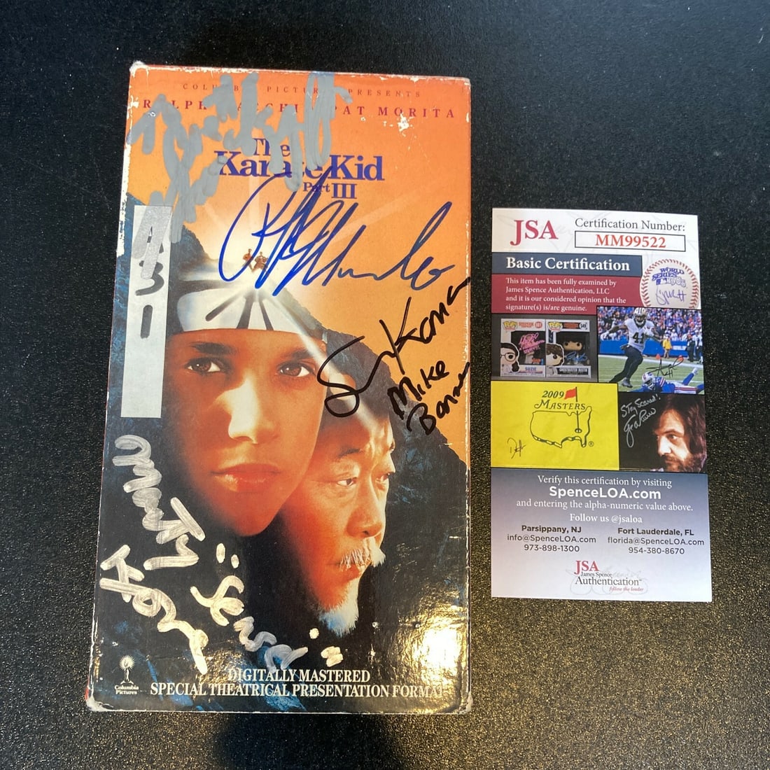 Karate Kid VHS Autographed by Macchio Kove Kanan Griffith With JSA COA (1 of 9)
