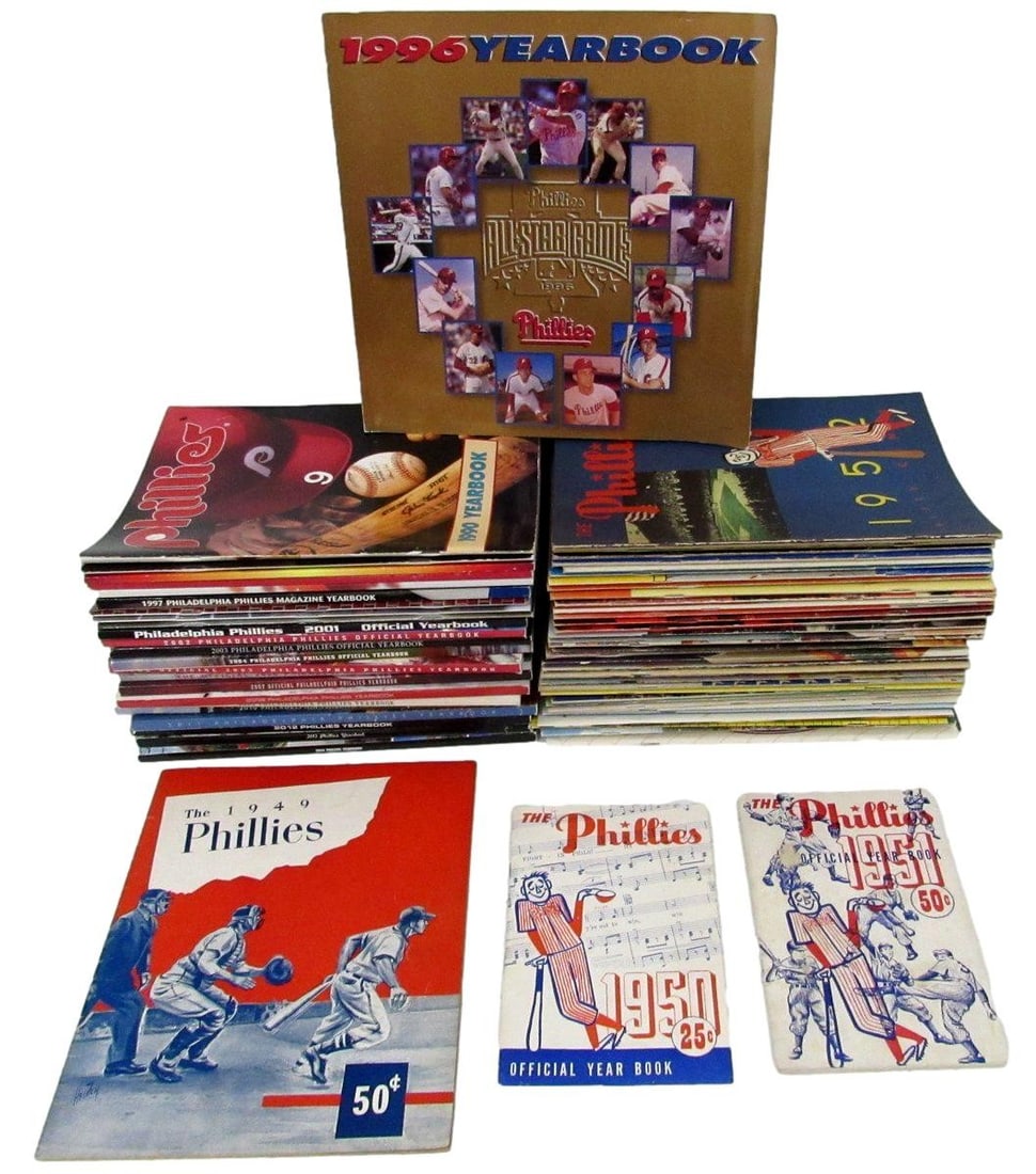 Philadelphia Phillies yearbook collection 1949 2014 lot (1 of 12)