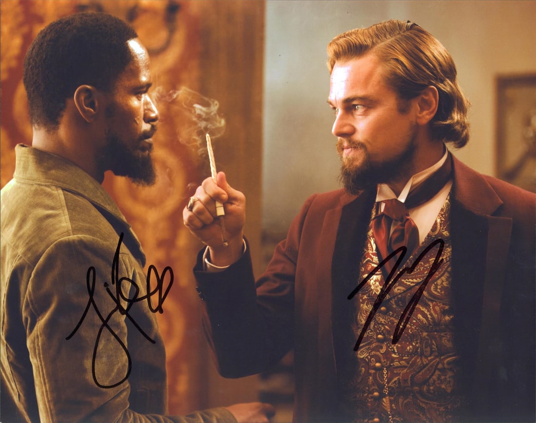11x14 Django Unchained Photo Signed by Leonardo DiCaprio and Jamie Foxx Beckett (1 of 2)