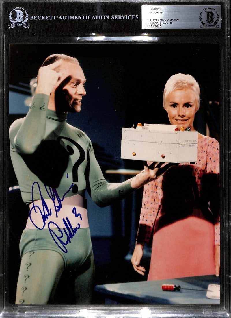 Beckett 10 graded Frank Gorshin Riddler Batman signed 8x10 photo (1 of 1)