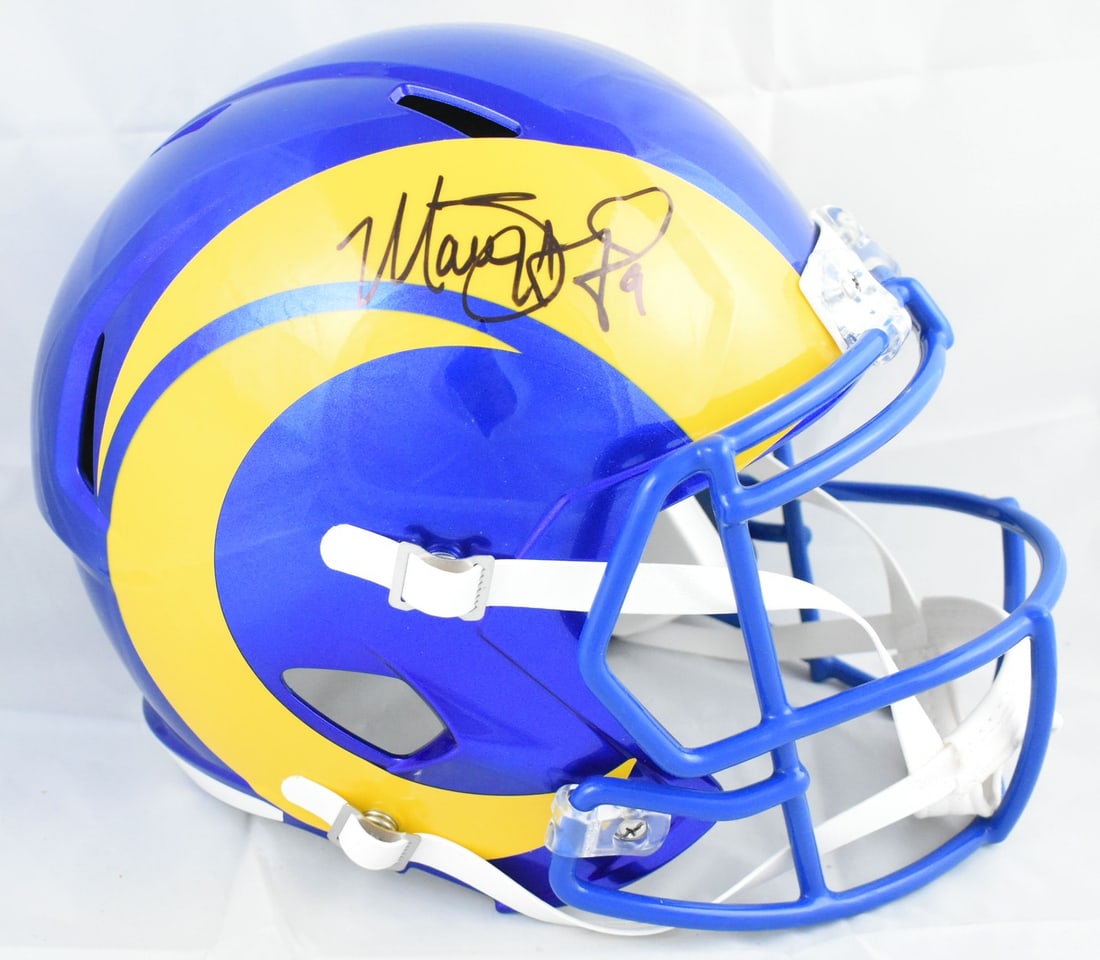 Los Angeles Rams speed helmet autographed by Matthew Stafford Beckett hologram (1 of 5)