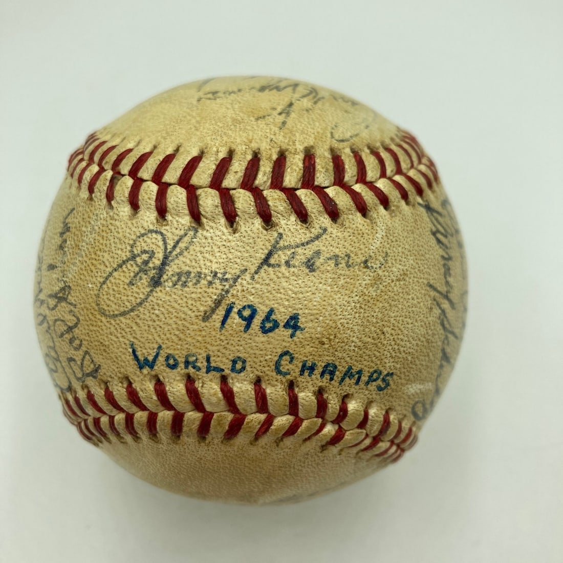 St. Louis Cardinals 1964 World Series Team Autographed Baseball With JSA Authentication (1 of 12)