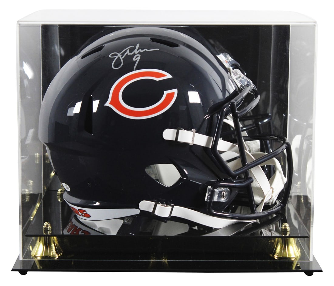Jim McMahon autographed Bears full size speed rep helmet with JSA witness (1 of 4)