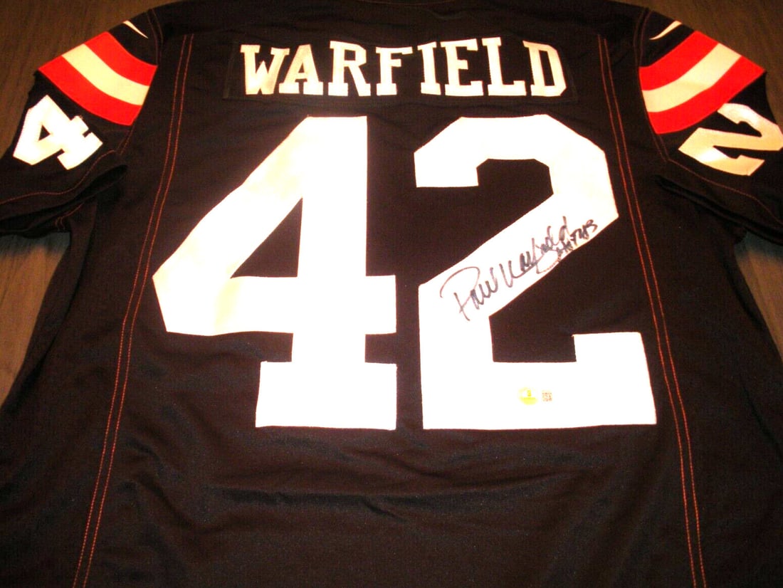 Paul Warfield Signed Cleveland Browns Nike Jersey BAS Authenticated: Paul Warfield Signed Cleveland Browns Nike Jersey BAS Authenticated This officially licensed Nike jersey, featuring the iconic Cleveland Browns design, is signed by the legendary Paul Warfield. It com