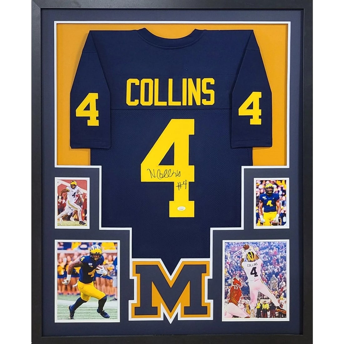 Nico Collins Framed Signed Jersey JSA Authenticated Michigan Texans: Nico Collins Framed Signed Jersey JSA Authenticated Michigan Texans Showcase your support for Nico Collins with this beautifully framed, autographed jersey. This item features a premium frame that mea