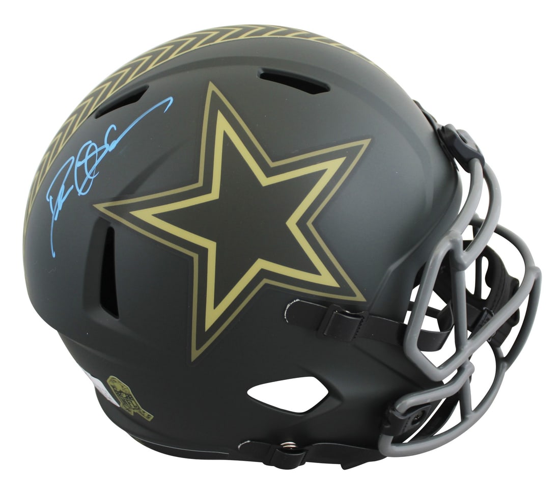 Deion Sanders Autographed Dallas Cowboys Full Size Speed Replica Helmet BAS Witnessed: Deion Sanders Autographed Dallas Cowboys Full Size Speed Replica Helmet BAS Witnessed This Dallas Cowboys full-size Speed Replica helmet features the alternate 2025 Salute To Service IV design and has