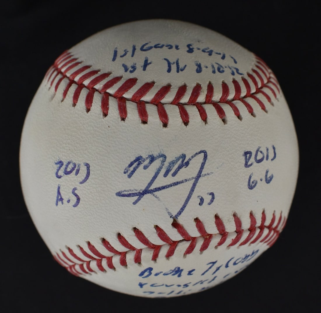 Manny Machado Signed MLB Baseball with 5 Inscriptions: Manny Machado Signed MLB Baseball with 5 Inscriptions This official Major League baseball is a must-have for any baseball fan. It features the signature of All-Star Manny Machado, who has added an imp
