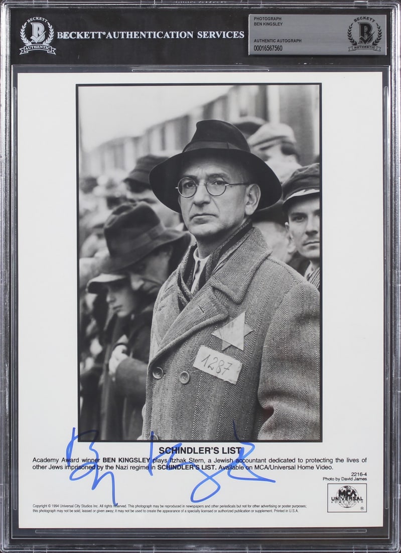 Beckett Slabbed 8x10 Original Photo Signed by Ben Kingsley (1 of 5)