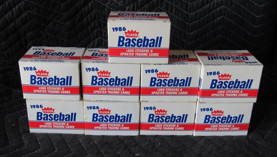 9 sealed 1986 Fleer Update Baseball factory sets Bonds RBX112: 9 sealed 1986 Fleer Update Baseball factory sets Bonds RBX112 Lot of nine original 1986 Fleer Update Baseball unopened factory sets. This pre-owned group comes from a larger personal collection of sea