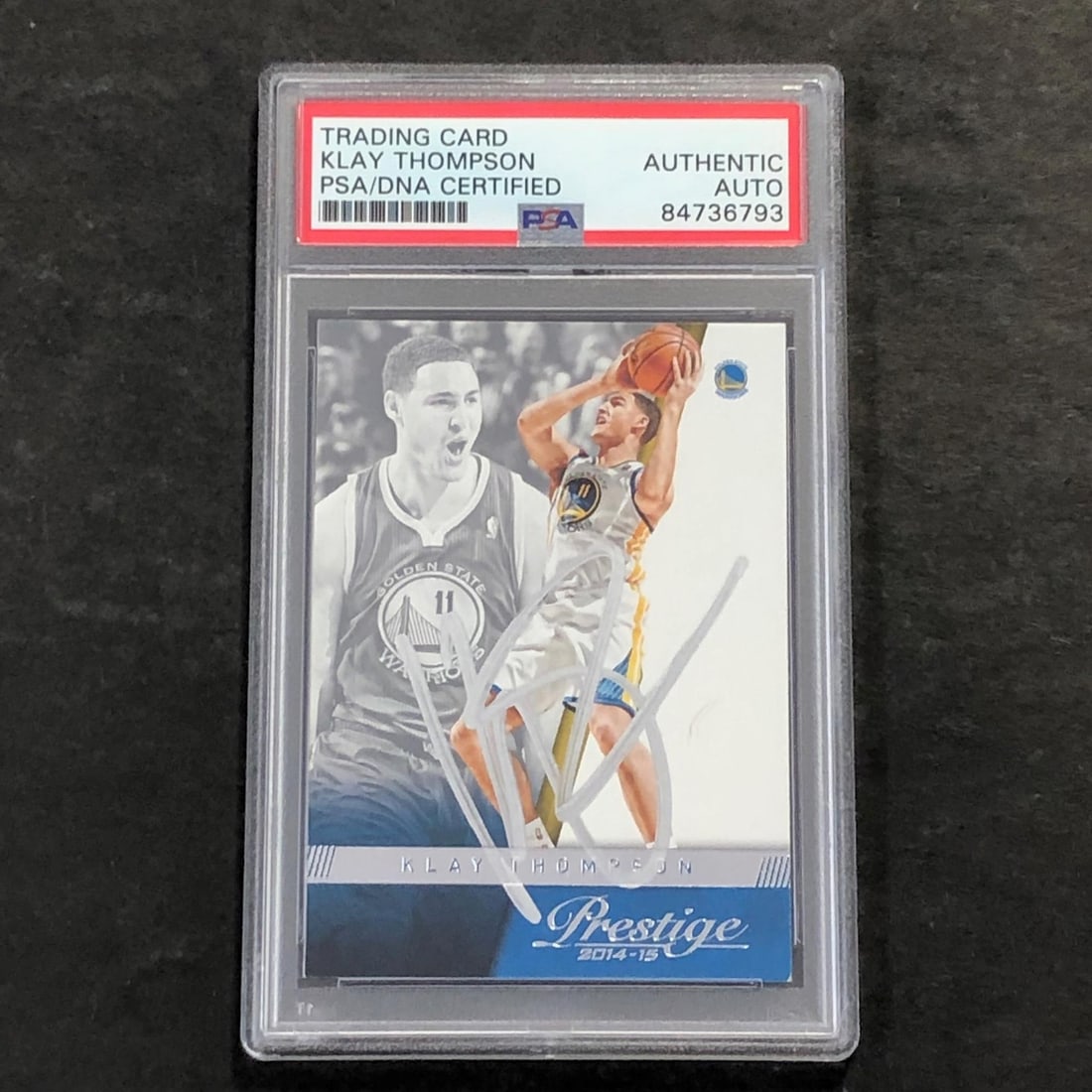 Klay Thompson PSA Autographed Panini Prestige 125 2014-15 Warriors Card (1 of 2)