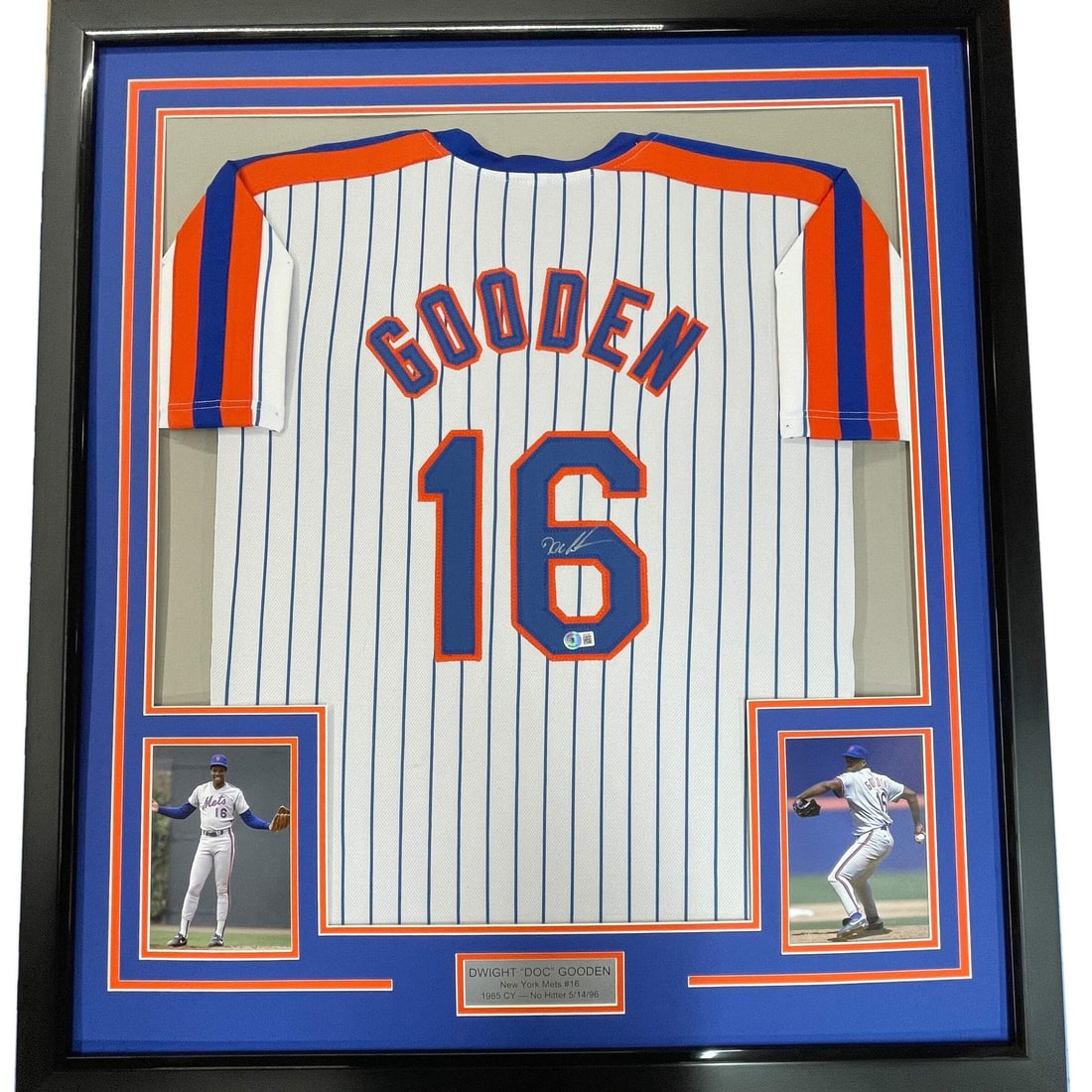 Framed Autographed Dwight Gooden NY Mets Jersey PSA COA Gem Mint: Framed Autographed Dwight Gooden NY Mets Jersey PSA COA Gem Mint Showcase your love for baseball and the New York Mets with this professionally framed autographed jersey of Dwight "Doc" Gooden. This s