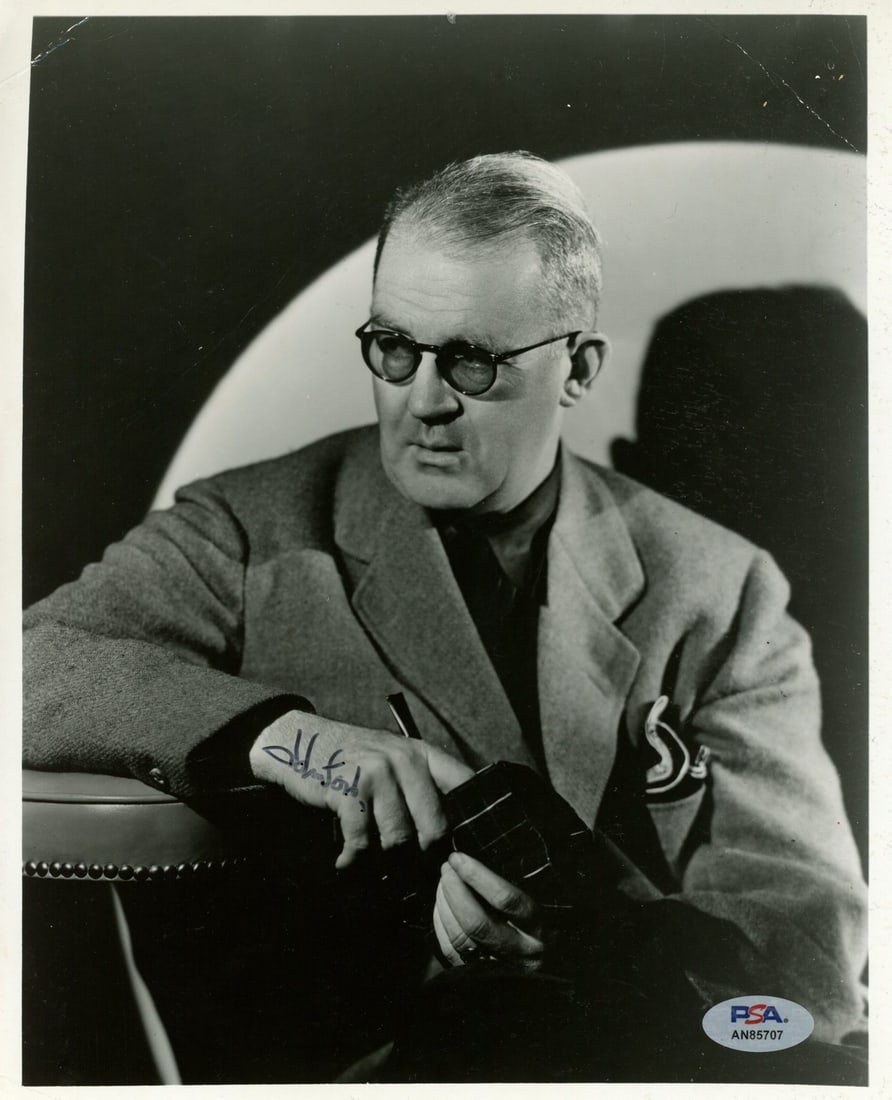 PSA DNA 8x10 Black White John Ford Signed Photo: PSA DNA 8x10 Black White John Ford Signed Photo This is an original 8x10 black and white photograph signed by director John Ford. The autograph has been authenticated by PSA/DNA and comes with their t