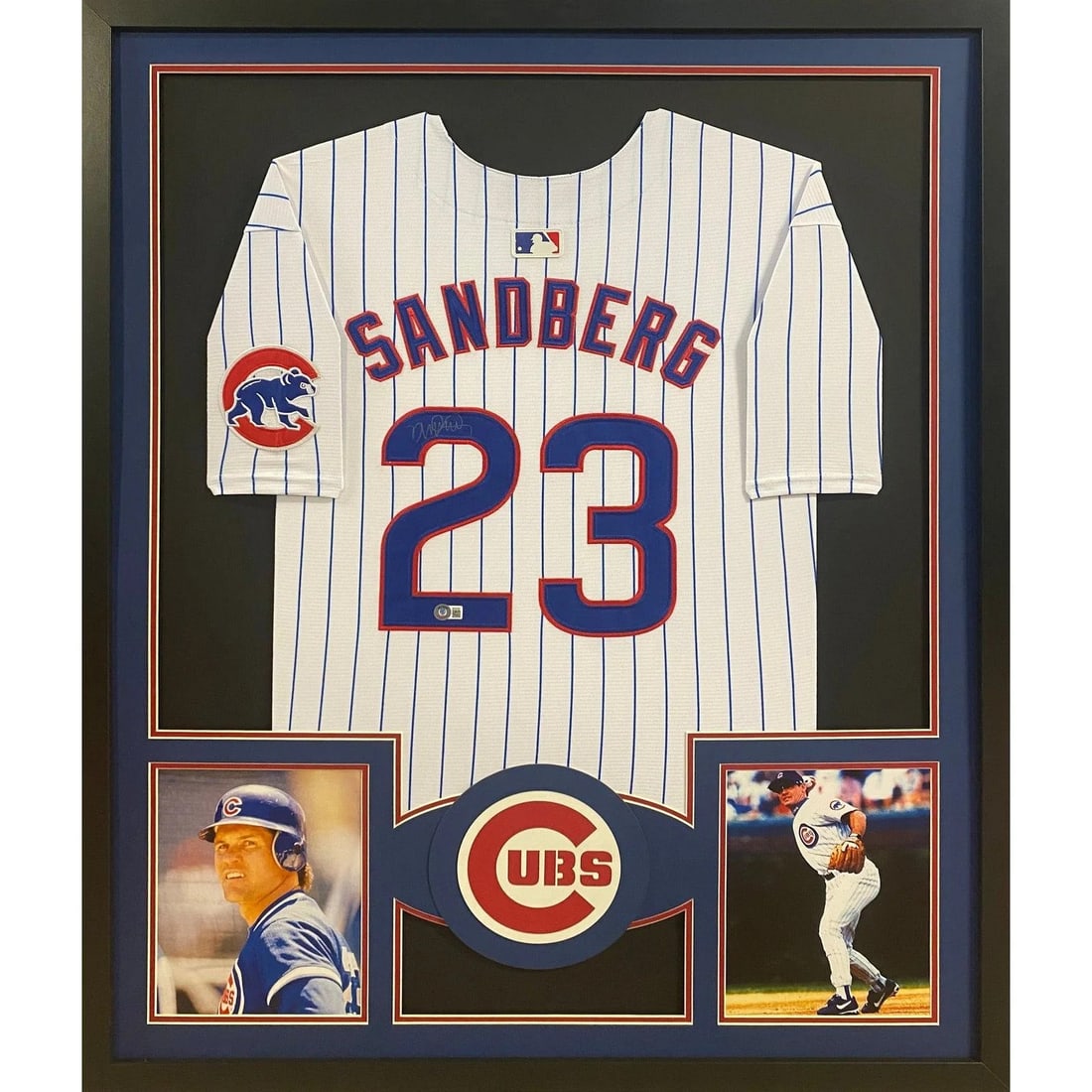 Framed Chicago Cubs Jersey Signed by Ryne Sandberg with Beckett Authentication: Framed Chicago Cubs Jersey Signed by Ryne Sandberg with Beckett Authentication This framed jersey features the autograph of Ryne Sandberg and is authenticated by Beckett, ensuring its authenticity wit