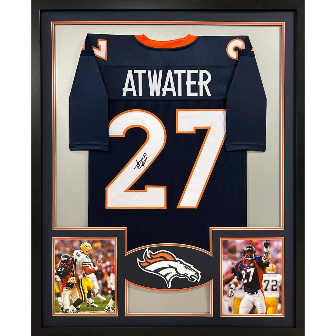 Steve Atwater Signed Framed Denver Broncos Jersey JSA Authenticated: Steve Atwater Signed Framed Denver Broncos Jersey JSA Authenticated Showcase your passion for football with this autographed Steve Atwater framed jersey from the Denver Broncos. This impressive piece 