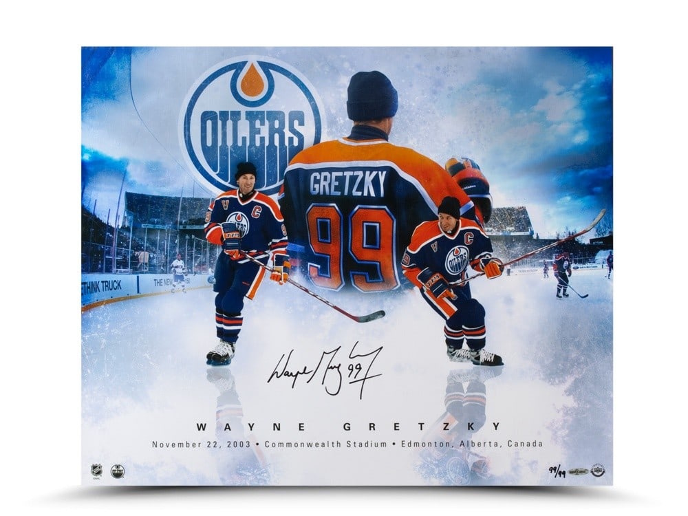 Wayne Gretzky Autographed 20x24 Photo Limited Edition Oilers random out of #/199 (1 of 2)