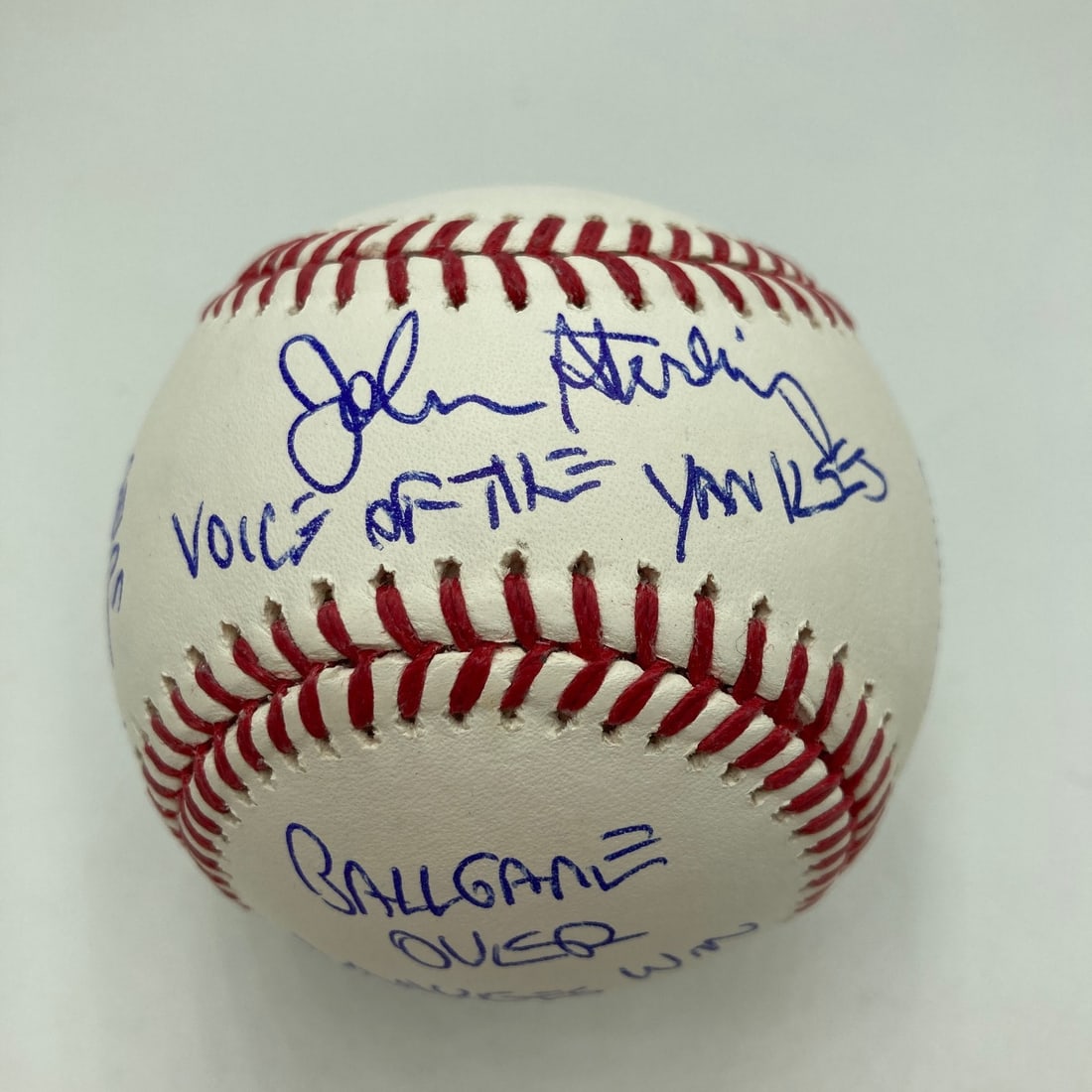 Signed John Sterling Yankees inscription baseball JSA COA (1 of 8)