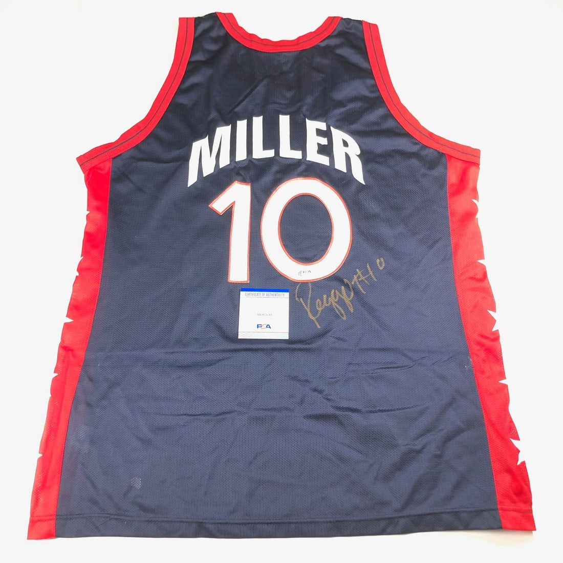 Team USA Basketball Jersey Signed by Reggie Miller PSA/DNA Authenticated (1 of 3)