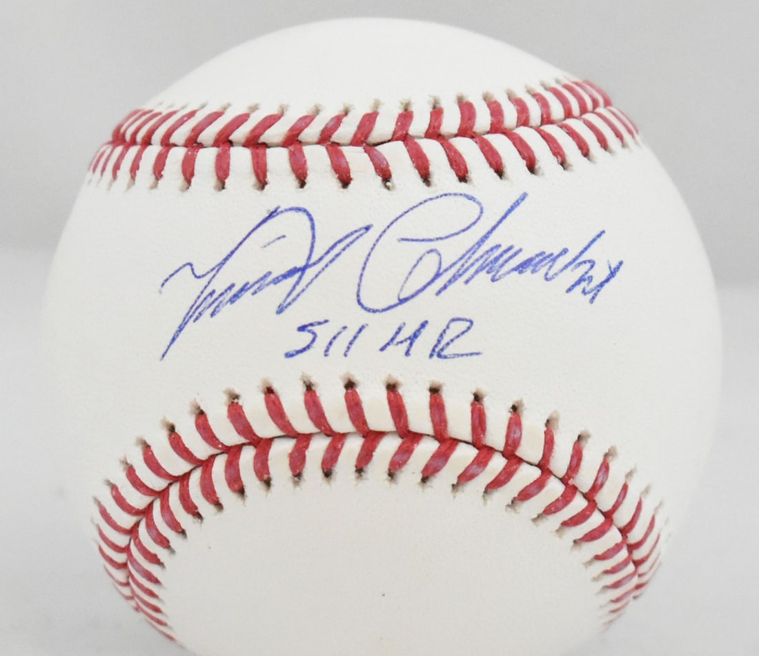 Beckett Authenticated Miguel Cabrera Signed Rawlings OML Baseball 511 HRs Blue: Beckett Authenticated Miguel Cabrera Signed Rawlings OML Baseball 511 HRs Blue This is an original autographed Rawlings OML baseball signed by Miguel Cabrera. It is associated with the Detroit Tigers 