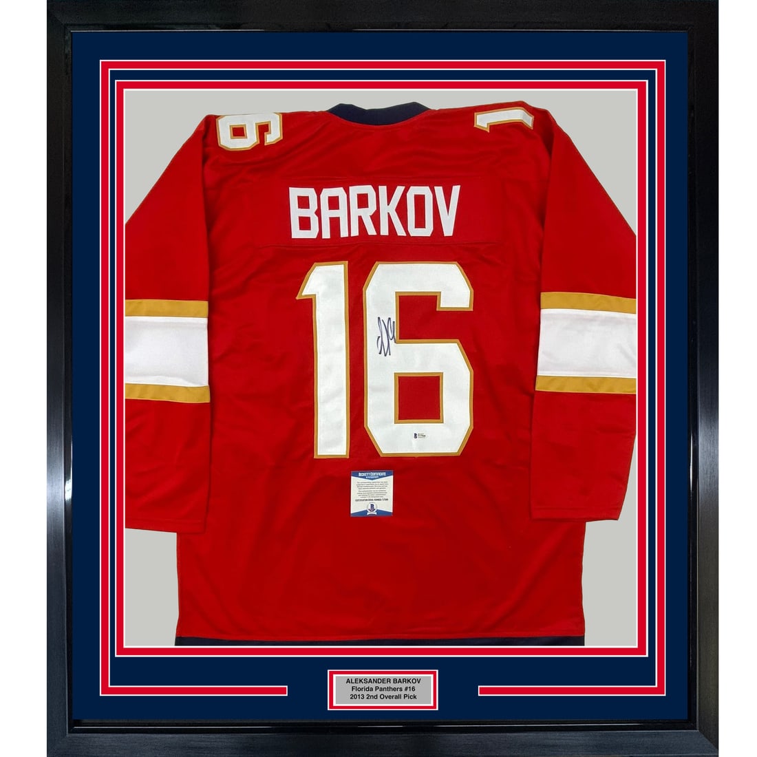 Framed Aleksander Barkov Autographed Jersey 33x42 Florida Panthers BAS COA (1 of 2)