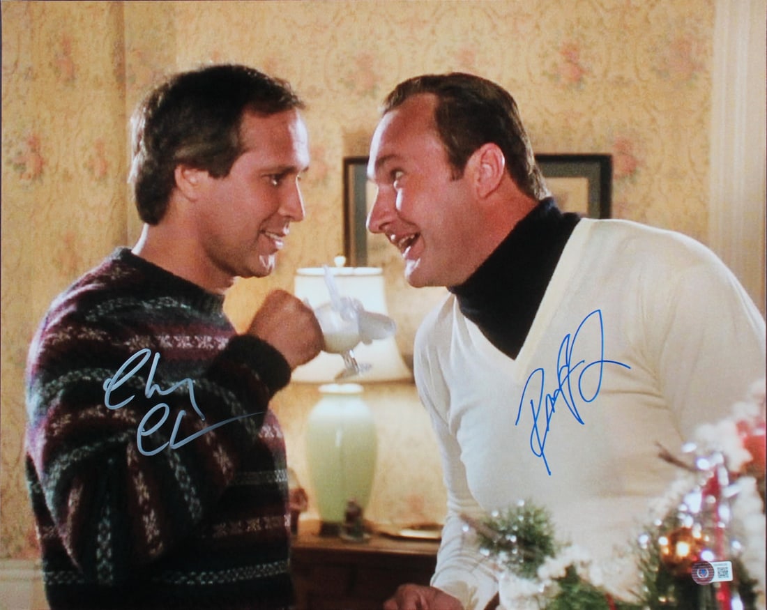 Chevy Chase Randy Quaid Signed 16x20 Photo National Lampoon Christmas Vacation BAS Authenticated: Chevy Chase Randy Quaid Signed 16x20 Photo National Lampoon Christmas Vacation BAS Authenticated Celebrate the holiday spirit with this authentic signed 16x20 photograph featuring Chevy Chase and Rand