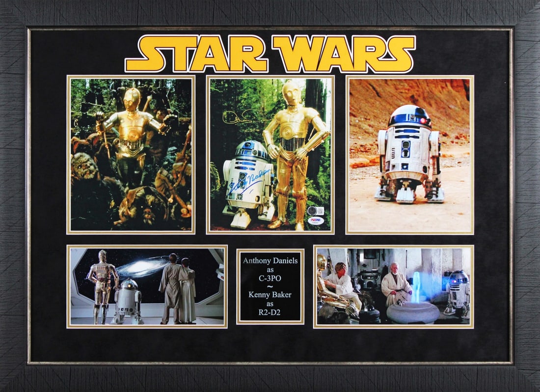 Framed 8x10 Star Wars photo signed by Kenny Baker and Anthony Daniels Beckett (1 of 3)