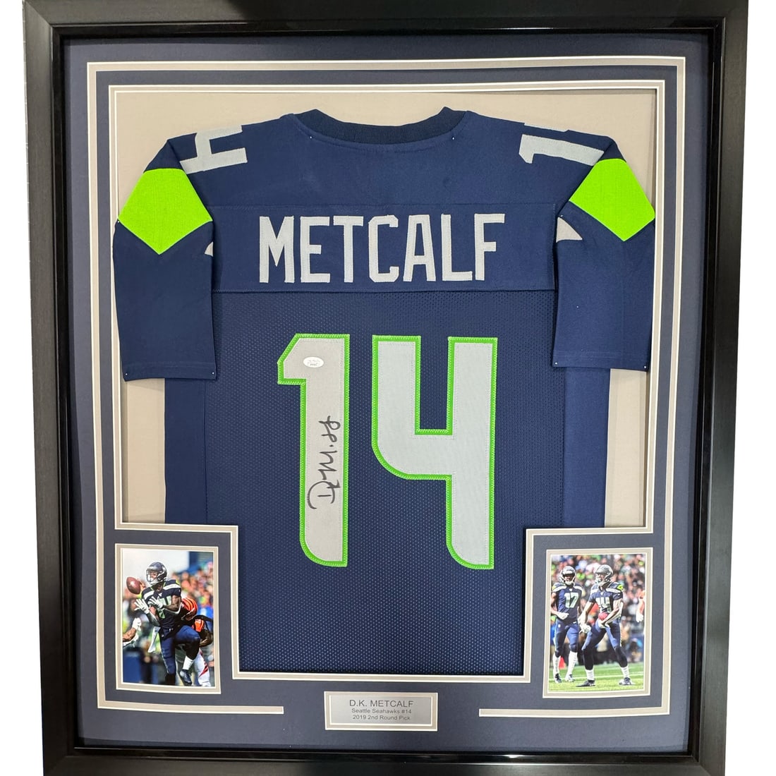 Framed D.K. Metcalf Signed Seattle Seahawks Jersey 33x42 JSA COA (1 of 2)