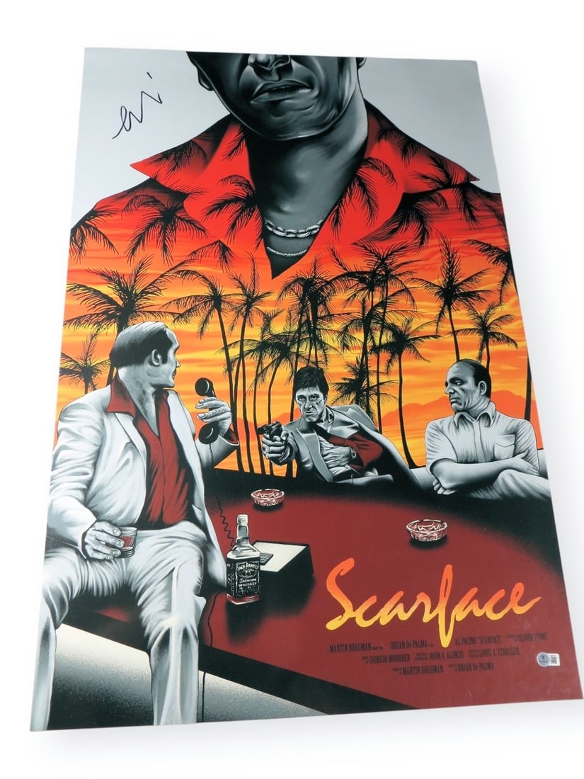 24X36 Scarface Art Collage Poster Signed by Al Pacino Beckett Authenticated (1 of 4)