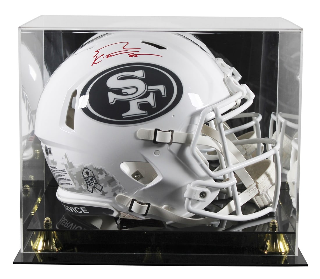 George Kittle signed 49ers STS III Speed Proline helmet with case BAS (1 of 4)
