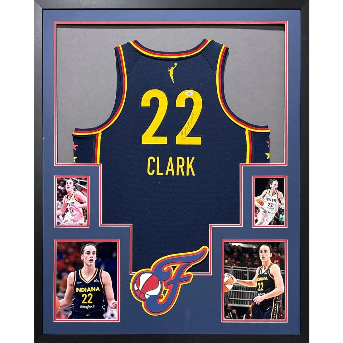 Framed Indiana Fever Jersey Signed by Caitlin Clark with PSA/DNA Authentication: Framed Indiana Fever Jersey Signed by Caitlin Clark with PSA/DNA Authentication This framed Indiana Fever jersey is autographed by Caitlin Clark and authenticated by PSA/DNA, featuring a tamper-proof 