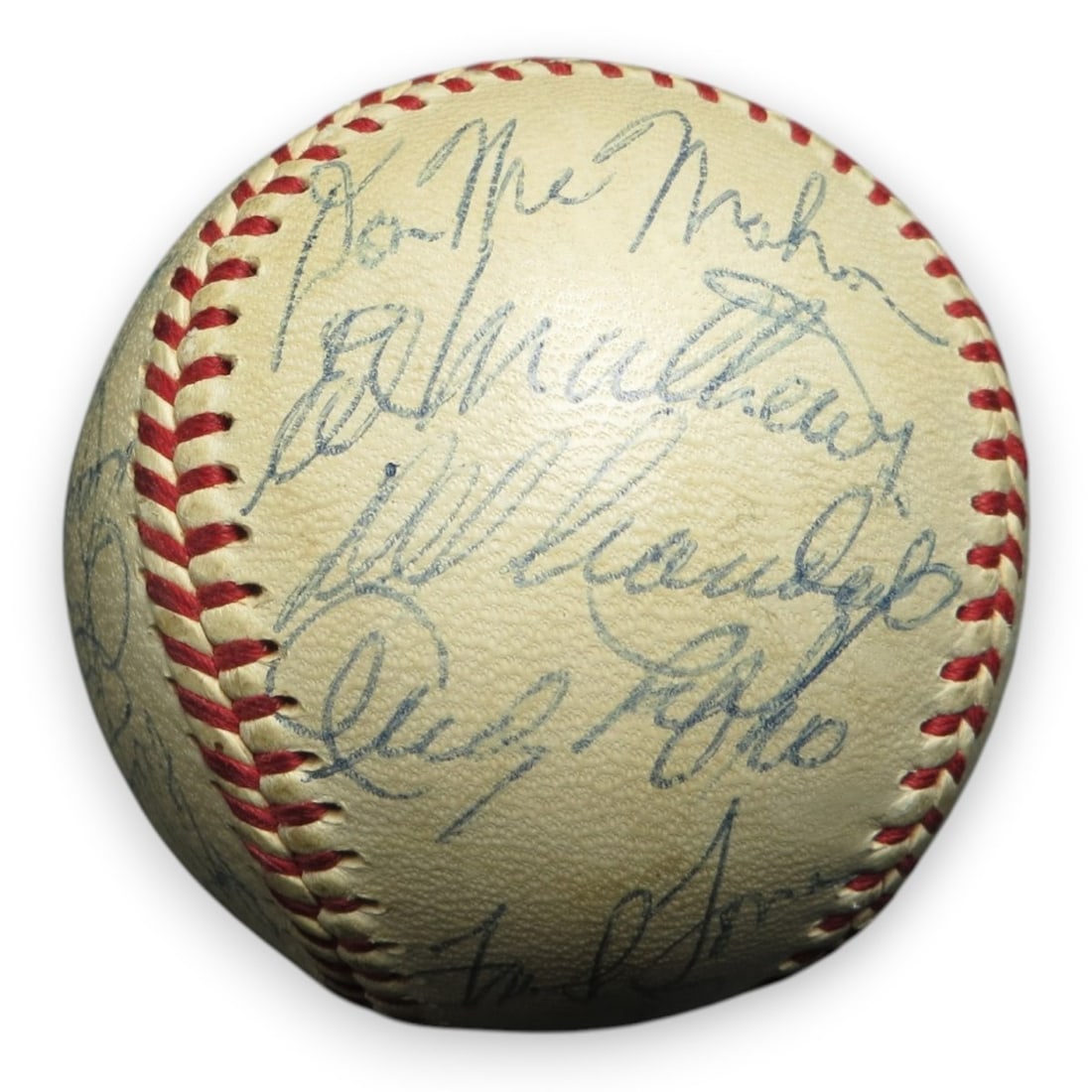 1958 Milwaukee Braves team signed baseball 25 autographs GAI (1 of 7)
