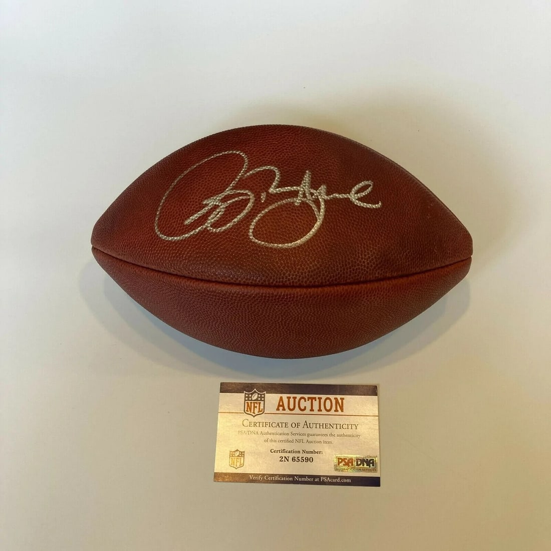 PSA DNA Isaac Bruce Super Bowl XXXIV signed game used Wilson football: PSA DNA Isaac Bruce Super Bowl XXXIV signed game used Wilson football This is an original Wilson NFL official Super Bowl XXXIV football that was game used and autographed by Isaac Bruce of the St. Lou