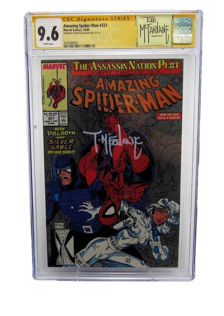 CGC 9.2 signed 1989 Amazing Spider-Man 321 Todd McFarlane comic (1 of 6)